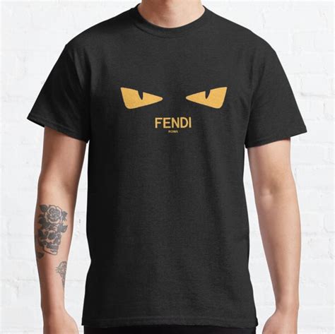 fendi logo shirt eyes|Fendi roma eyes t shirt.